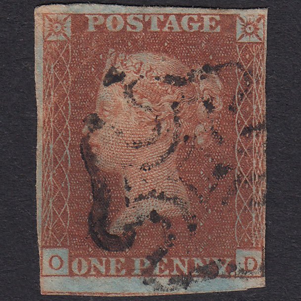 GB QV 1841 1d Red-Brown Plate 15 SG8-B1(1) OD GU 4 Margins Maltese Cross