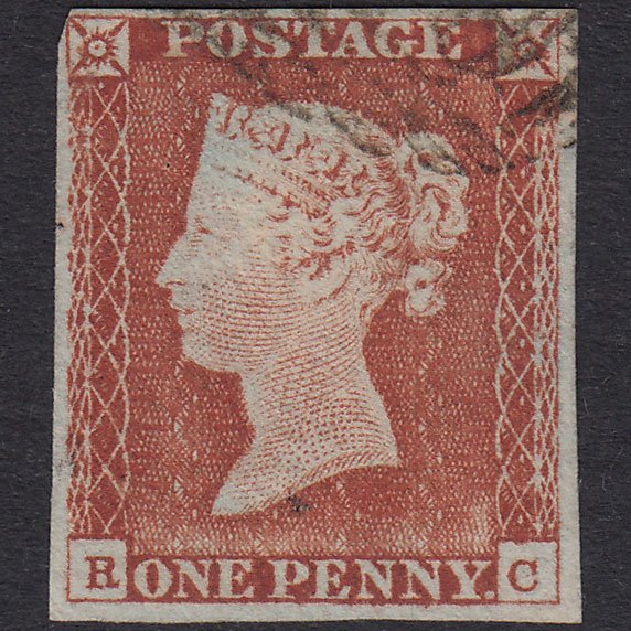 GB QV 1841 1d Pale Red-Brown Plate 71 SG9-B1(3) RC FU Nr 4M Light Cancel