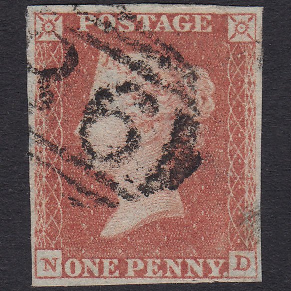 GB QV 1841 1d Plate 97 SG8-B1(1) ND FU 4M Blackburn 98 Distinctive N