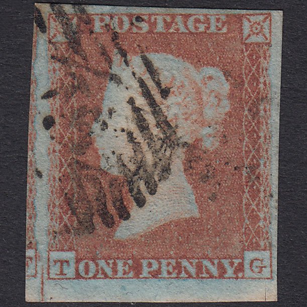 GB QV 1841 1d Red-Brown Plate 114 SG8-B1(1) TG FU 4M London IS Cancel