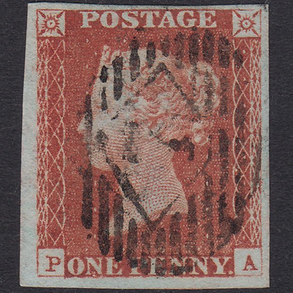 GB QV 1841 1d Plate 63 SG8-B1(1) PA FU 4 Good Margins London IS 7