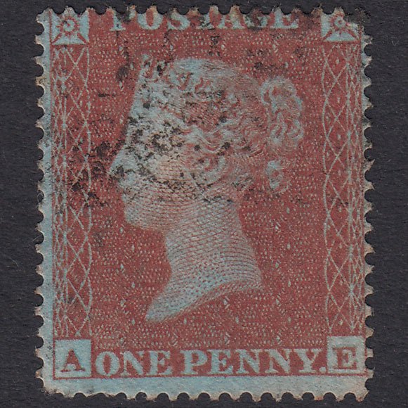 GB QV 1854 1d Red-Brown Plate R6 SG17-C1(1) AE GU Missing Imprimatur