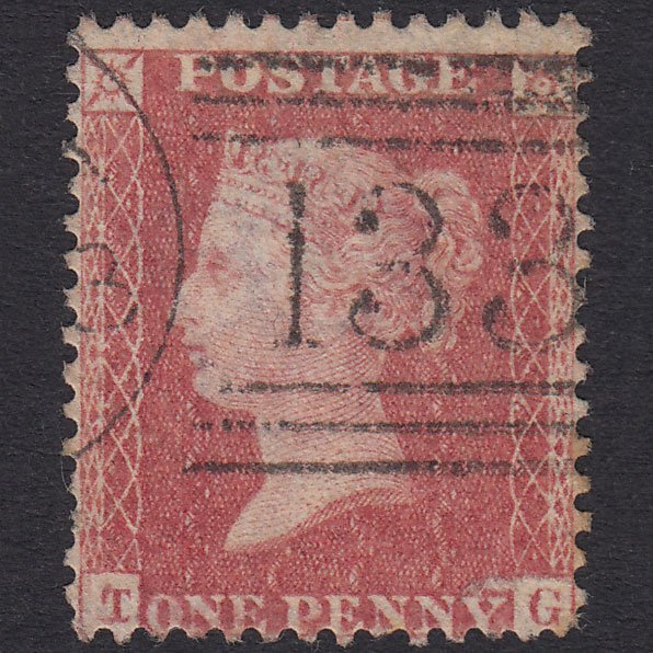 GB QV 1857 1d Pale Rose Plate 68 SG39-C10(3) TG GU Elgin 133