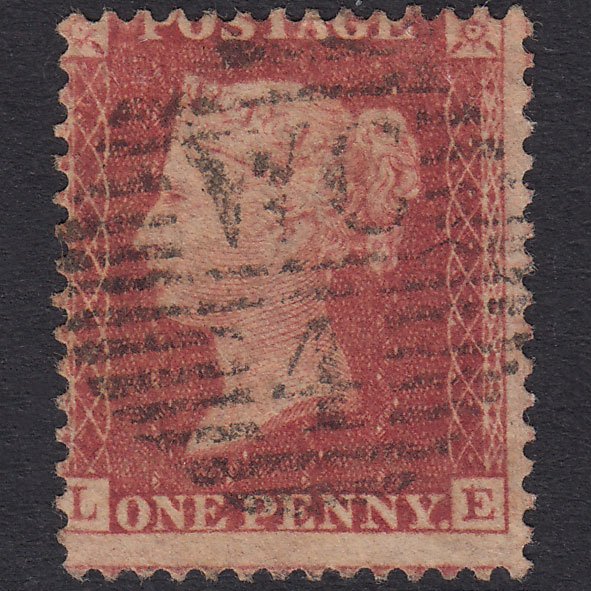 GB QV 1857 1d Plate 63 SG40-C10(1) Constant Variety LE GU London D&S Wc4