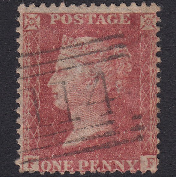 GB QV 1857 1d Pale Rose Plate 66 SG39-C10(3) FF GU Dundee 114