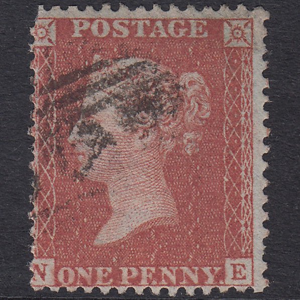 GB QV 1856 1d Red-Brown Plate 25 SG29-C8(1) NE GU