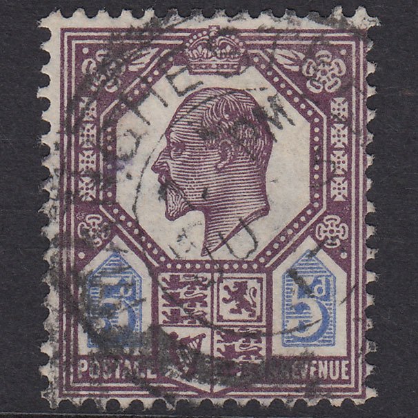 GB KE7 1906 5d Slate-Purple & Ultramarine SG243A-M29(2) FU CDS