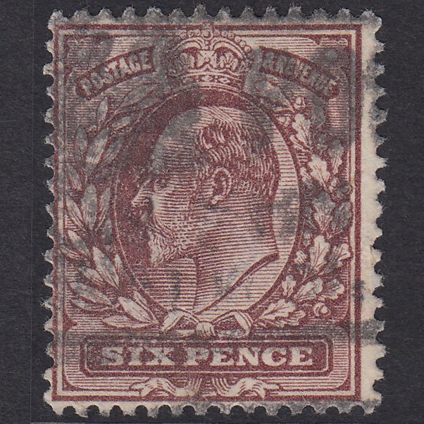 GB KE7 1911 6d Very Deep Reddish Purple SG299-M33(3) FU