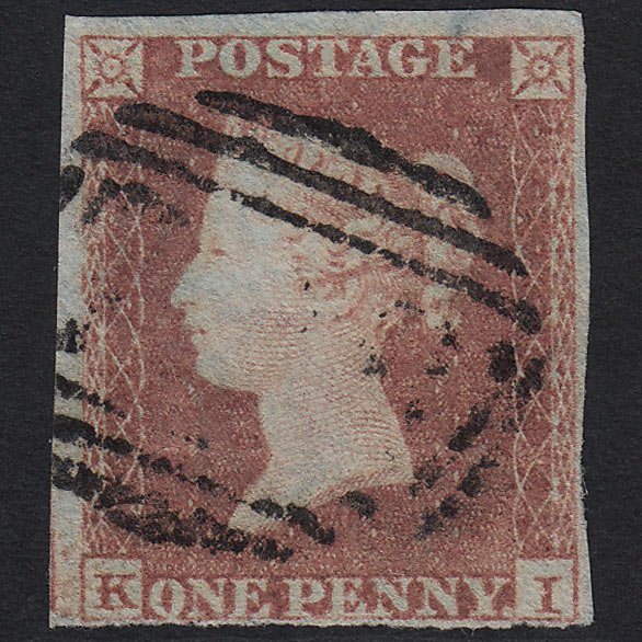 GB QV 1841 1d Red-brown (Plate 161) SG8-B2(1) KI GU nr 4 Margins