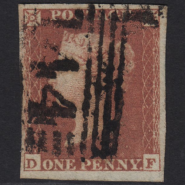 GB QV 1841 1d Red-brown (Plate 167) SG8-B2(1) DF FU Forfar 144 4 Margins