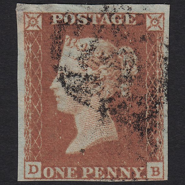 GB QV 1841 1d Red-brown (Plate 98) SG8-B1(1) DB GU 4 Margins