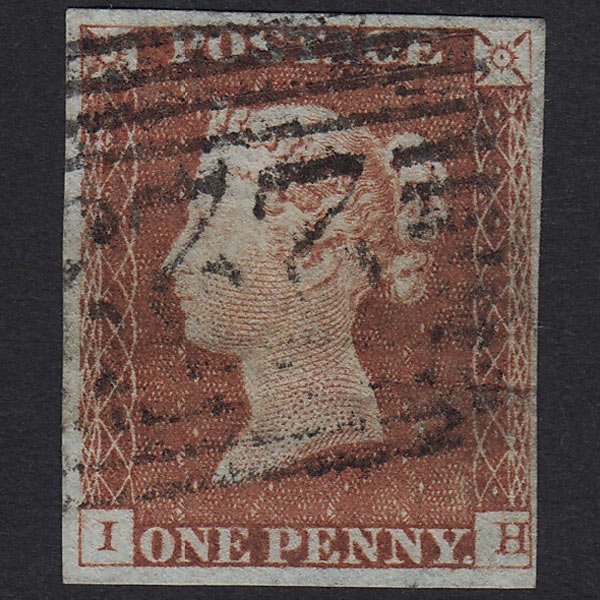 GB QV 1841 1d Red-brown (Plate 58) SG8-B1(1) IH GU Lerwick 223 4M Imperf