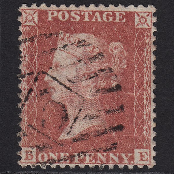 GB QV 1857 1d Rose-red (Plate 57) SG40-C10(1) BE GU London IS Cancel