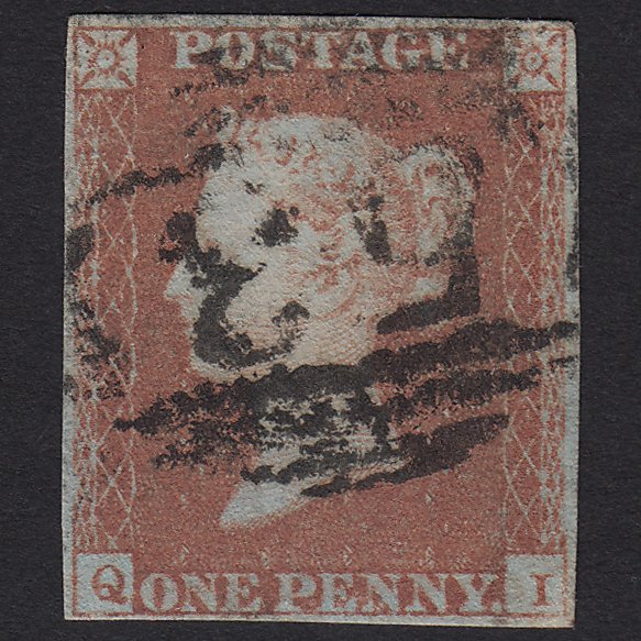 GB QV 1841 1d Red-brown (Plate 92) SG8-B1(1) QI GU Bath 53 4 Margins