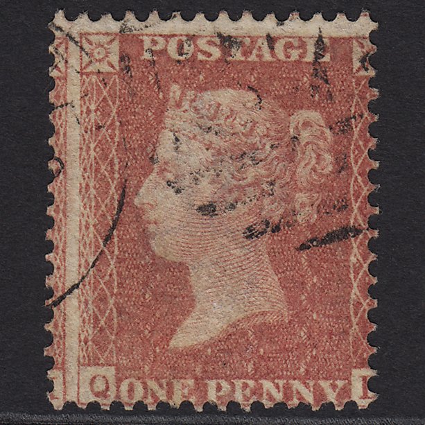 GB QV 1857 1d Rose-red (Plate 56) SG40-C10(1) QL FU Large Misperf
