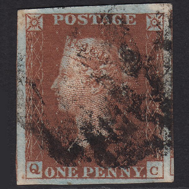 GB QV 1841 1d Red-brown (Plate 32) SG8-B1(1) QC FU 4M Imperf Maltese Cross