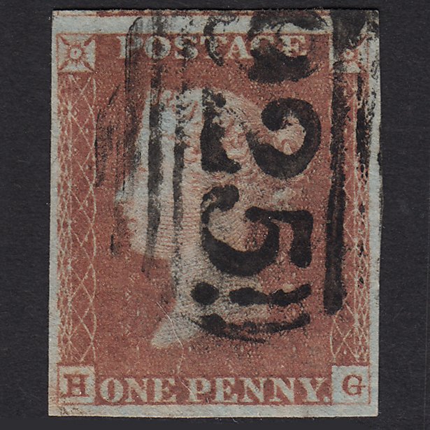 GB QV 1841 1d Red-brown (Plate 78) SG8-B1(1) HG FU 4 Margins Wymondham 925