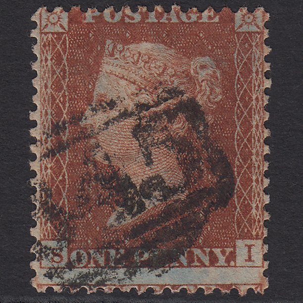 GB QV 1856 1d (Plate 34) SG29-C8(1) SI GU Haverfordwest 345 Large Misperf