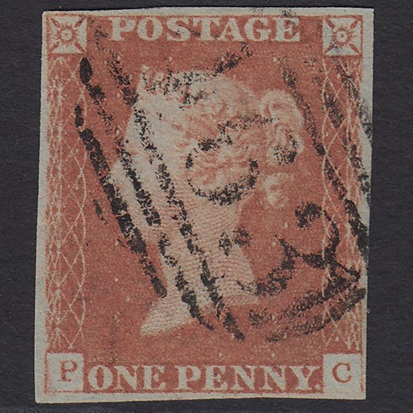 GB QV 1841 1d Red-brown (Plate 77) SG8-B1(1) PC FU Liskeard 463