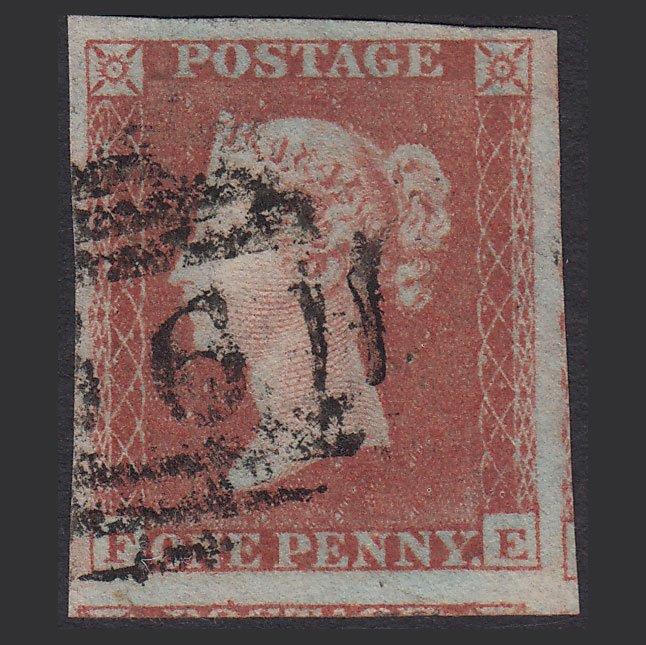 GB QV 1841 1d Red-brown (Plate 162) SG8-B2(1) FE FU 4M Imperf