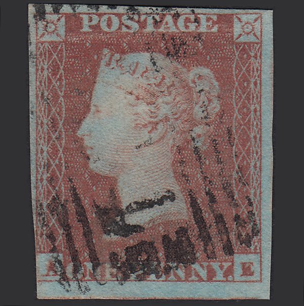 GB QV 1841 1d Red-brown (Plate 90) SG8-B1(1) AE GU nr 4M Imperf Scotland