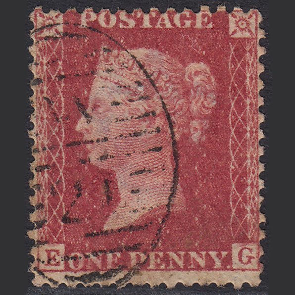 GB QV 1857 1d Rose-red (Plate 36) SG40-C10(1) EG GU London D&S Cancel