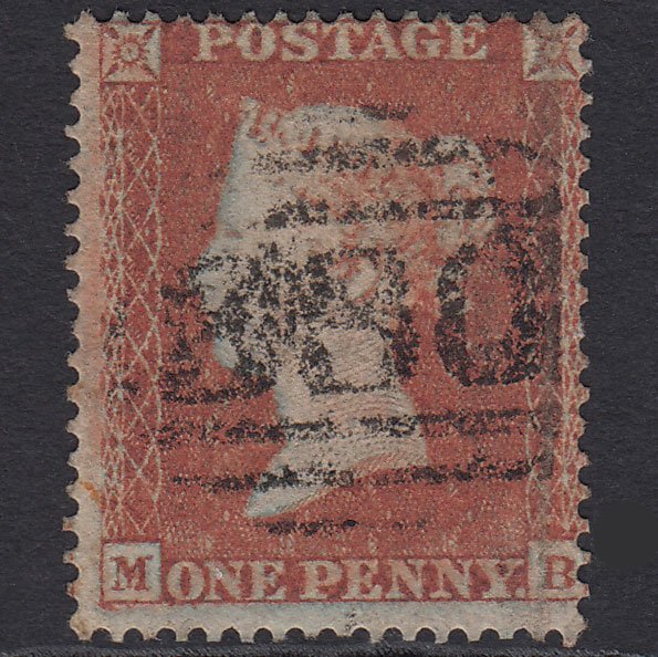 GB QV 1854 1d Red-brown Plate R5 SG17-C1(1) MB GU
