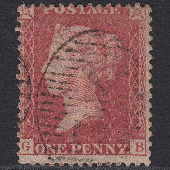 GB QV 1857 1d (Plate 46) SG40-C10(1) GB GU London D&S Cancel Misperf