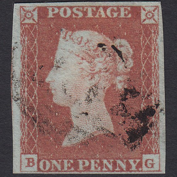 GB QV 1841 1d Red-brown (Plate 69) SG8-B1(1) BG FU Light Cancel