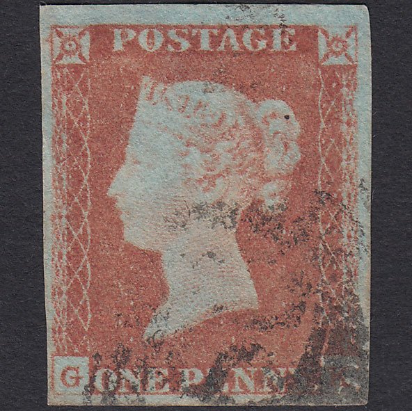 GB QV 1841 1d Red-brown (Plate 68) SG8-B1(1) GK FU 4 Margins