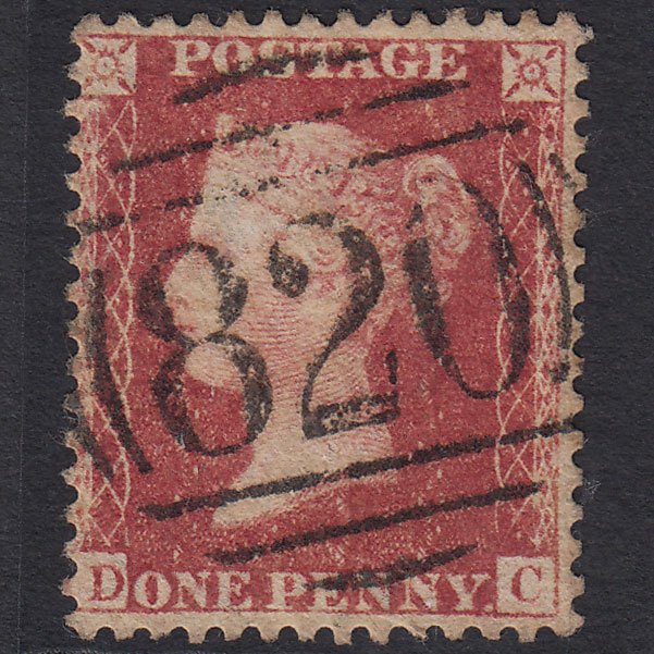 GB QV 1857 1d Rose-red (Plate 59) SG40-C10(1) DC FU Tunbridge Wells 820