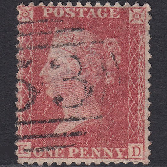 GB QV 1857 1d Rose-red (Plate 66) SG40-C10(1) KD FU Bath 53