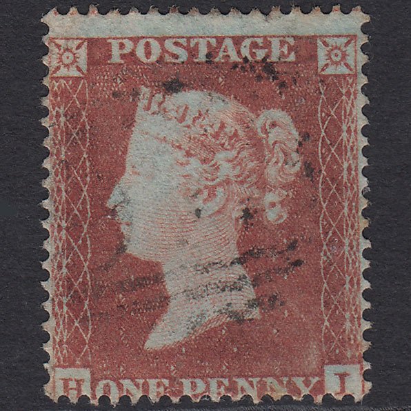 GB QV 1854 1d (Plate 167) SG17-C1(1) HI GU Light Cancel Micro Tear