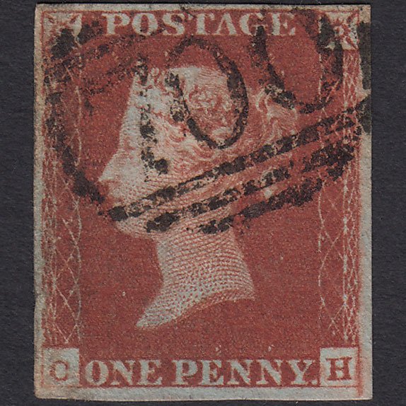 GB QV 1841 1d Deep Red-brown (Plate 66) SG10-B1(4) CH GU 4M Sheffield 700