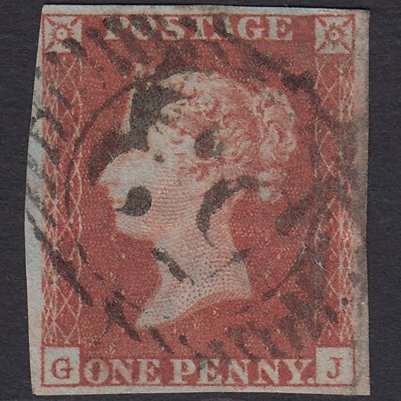 GB QV 1841 1d Red-brown (Plate 101) SG8-B1(1) GJ GU 4M London D&S 53