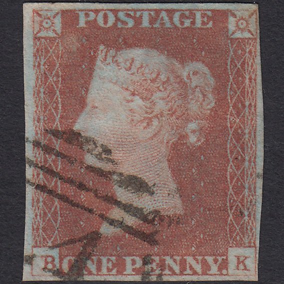 GB QV 1841 1d Red-brown (Plate 79) SG8-B1(1) BK GU Missing Imprimatur 4M