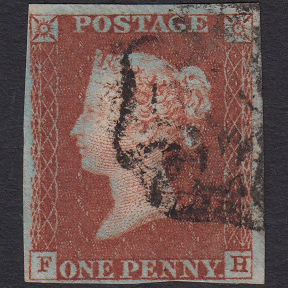 GB QV 1841 1d Red-brown (Plate 32) SG8-B1(1) FH FU 4 Margins Maltese Cross