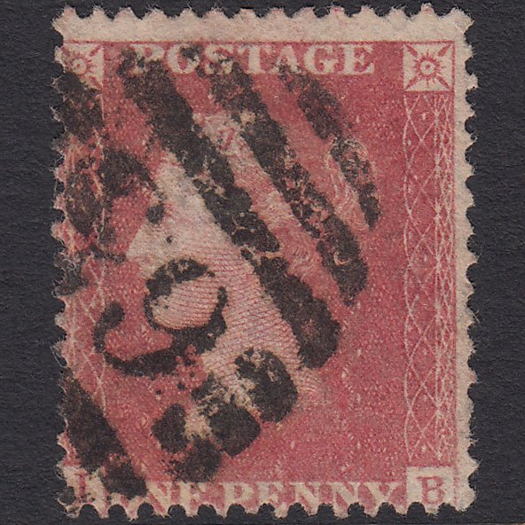 GB QV 1857 1d Rose-red (Plate 52) SG40-C10(1) IB GU London IS Cancel