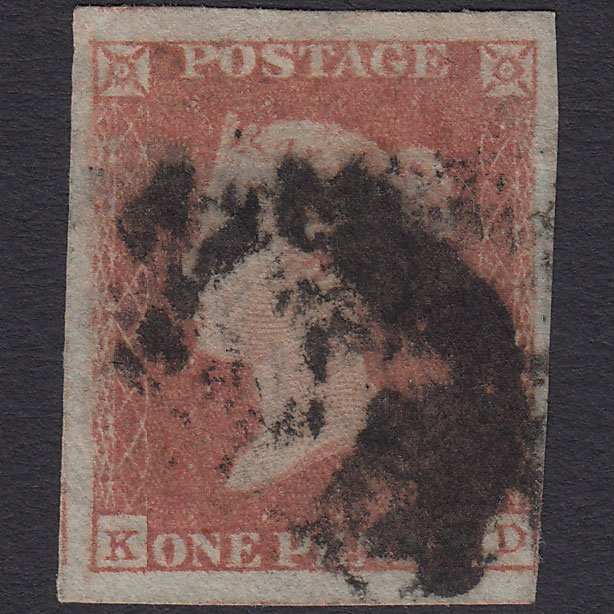 GB QV 1841 1d Red-brown (Plate 103) SG8-B1(1) KD GU 4 Margins