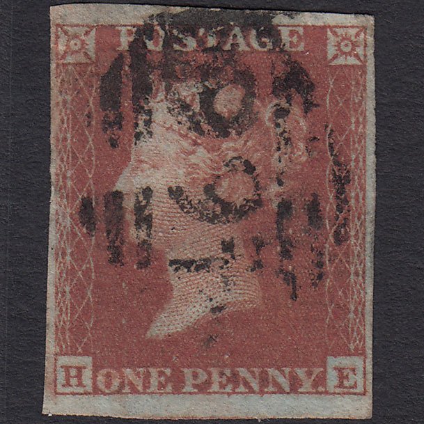 GB QV 1841 1d Red-brown (Plate 175) SG8-B2(1) HE GU 4M Liverpool 466 Tear
