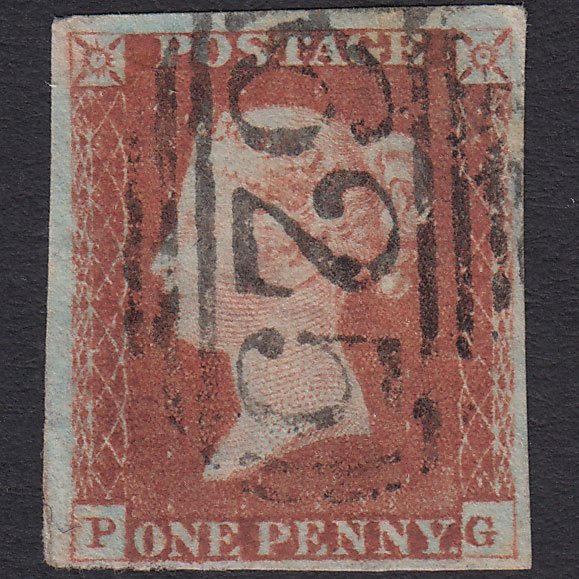 GB QV 1841 1d Red-brown (Plate 73) SG8-B1(1) PG GU Portsmouth 625