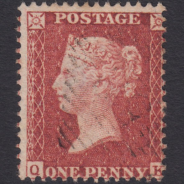 GB QV 1857 1d Rose-red (Plate 43) SG40-C10(1) QK FU Light Irish Cancel
