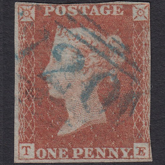 GB QV 1841 1d Red-brown (Plate 97) SG8-B1(1) TE FU 4M Blue Somerton 720