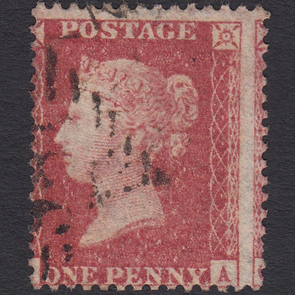 GB QV 1857 1d (Plate 59) SG40-C10(1) QA FU Light Irish Cancel Large Misperf