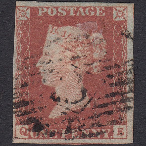 GB QV 1841 1d Red-brown (Plate 86) SG8-B1(1) QE FU
