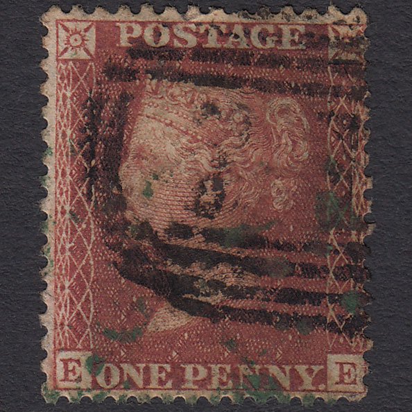 GB QV 1856 1d Red-brown (Plate 29) SG29-C8(1) EE GU & Green Cancel