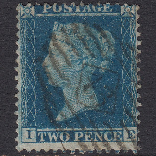GB QV 1855 2d Blue (Plate 5) SG23a-f3 IE FU London IS 43