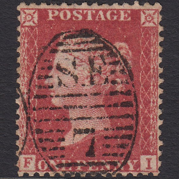 GB QV 1857 1d (Plate 27) SG40-C10(1) FI FU London D&S SE7 Well Centred