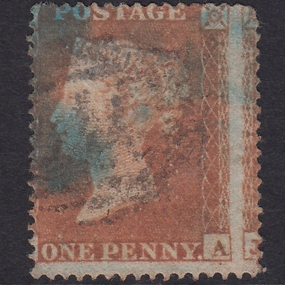 GB QV 1854 1d Red-Brown Plate 204 SG17-C1(1) JA GU Large Misperf