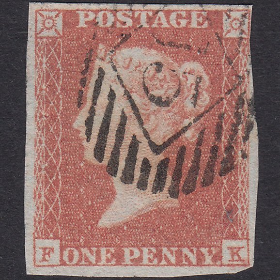 GB QV 1841 1d Red-Brown Plate 89 SG8-B1(1) FK FU Nr 4M London Is 15